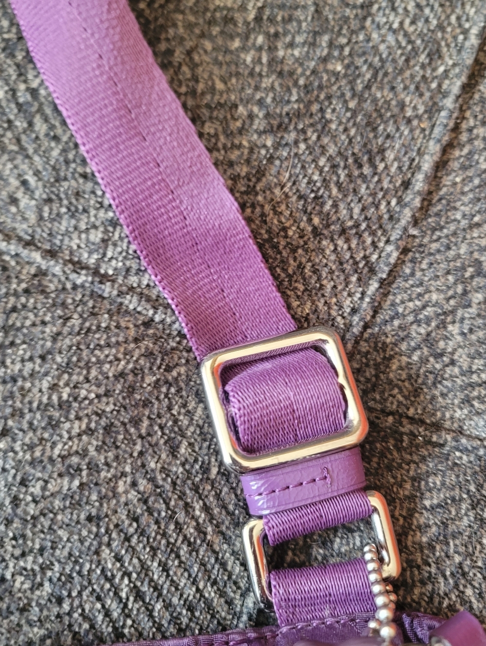 Coach Signature Nylon File Crossbody Bag – Purple - Picture 8 of 12